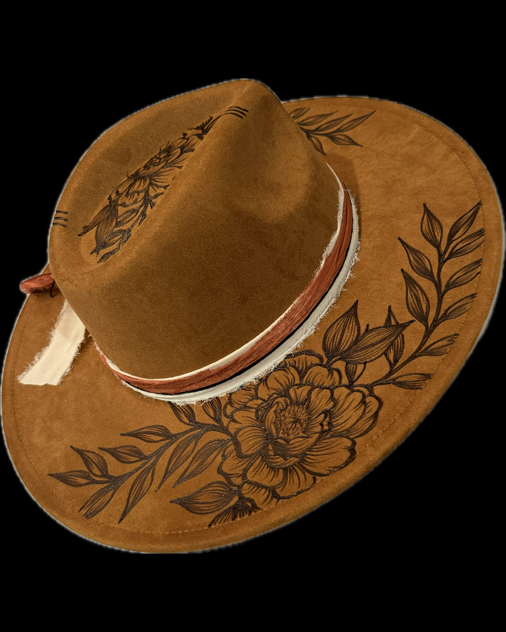 Burned Wide Brim Hat