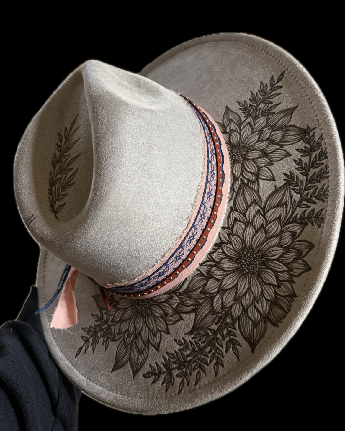 Burned Wide Brim Hat