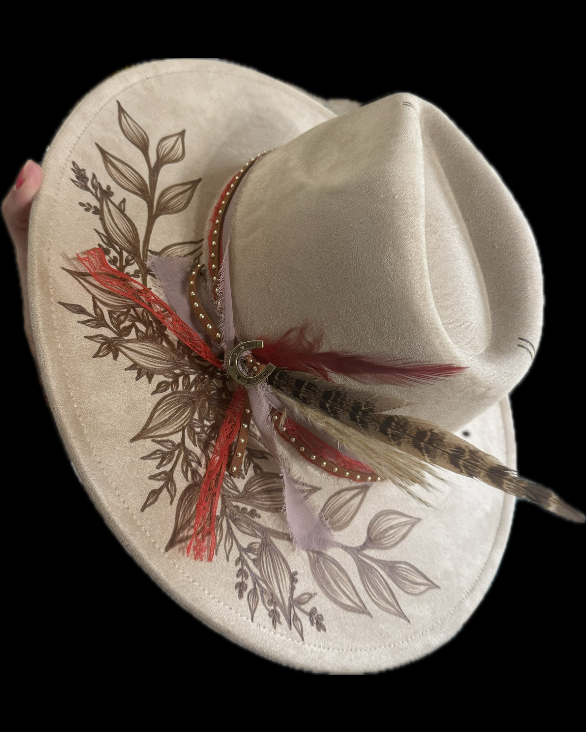 Burned Wide Brim Hat