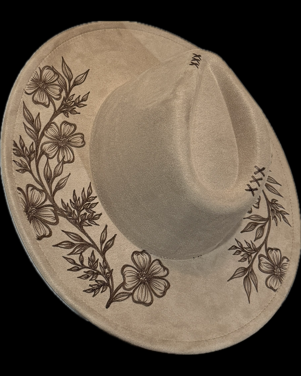 Burned Wide Brim Hat