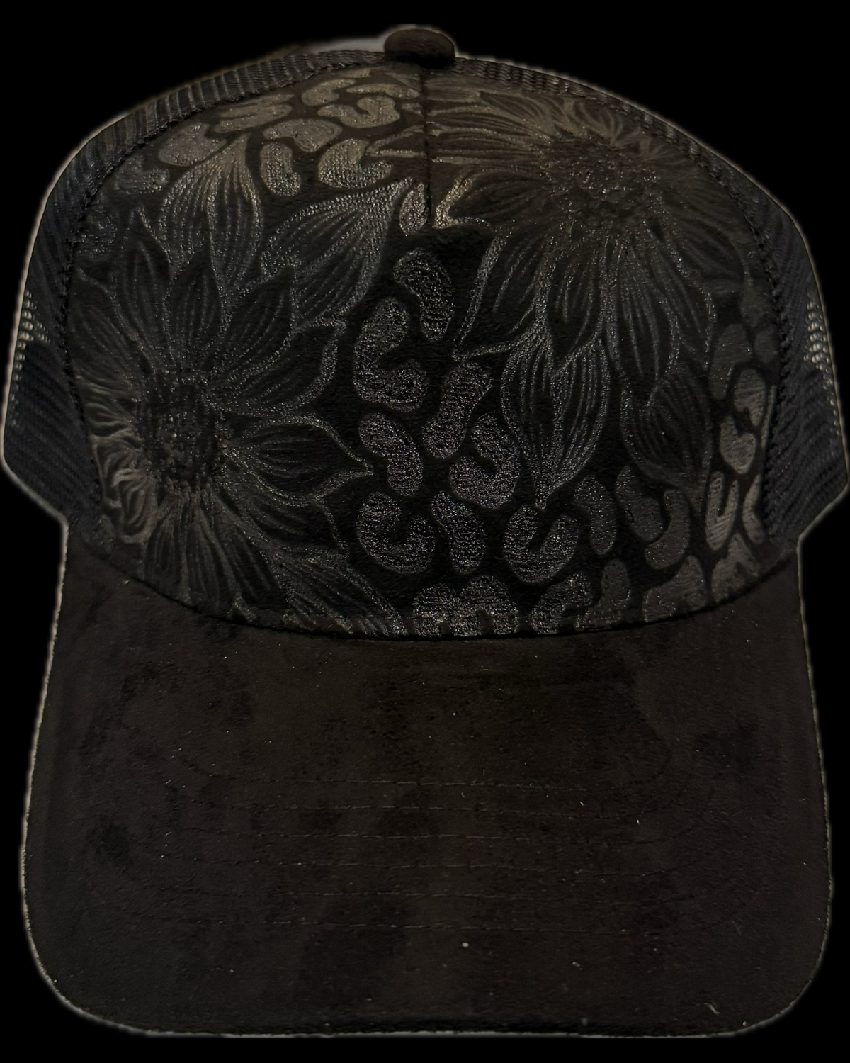 Burned Trucker Hat - Leopard Sunflower