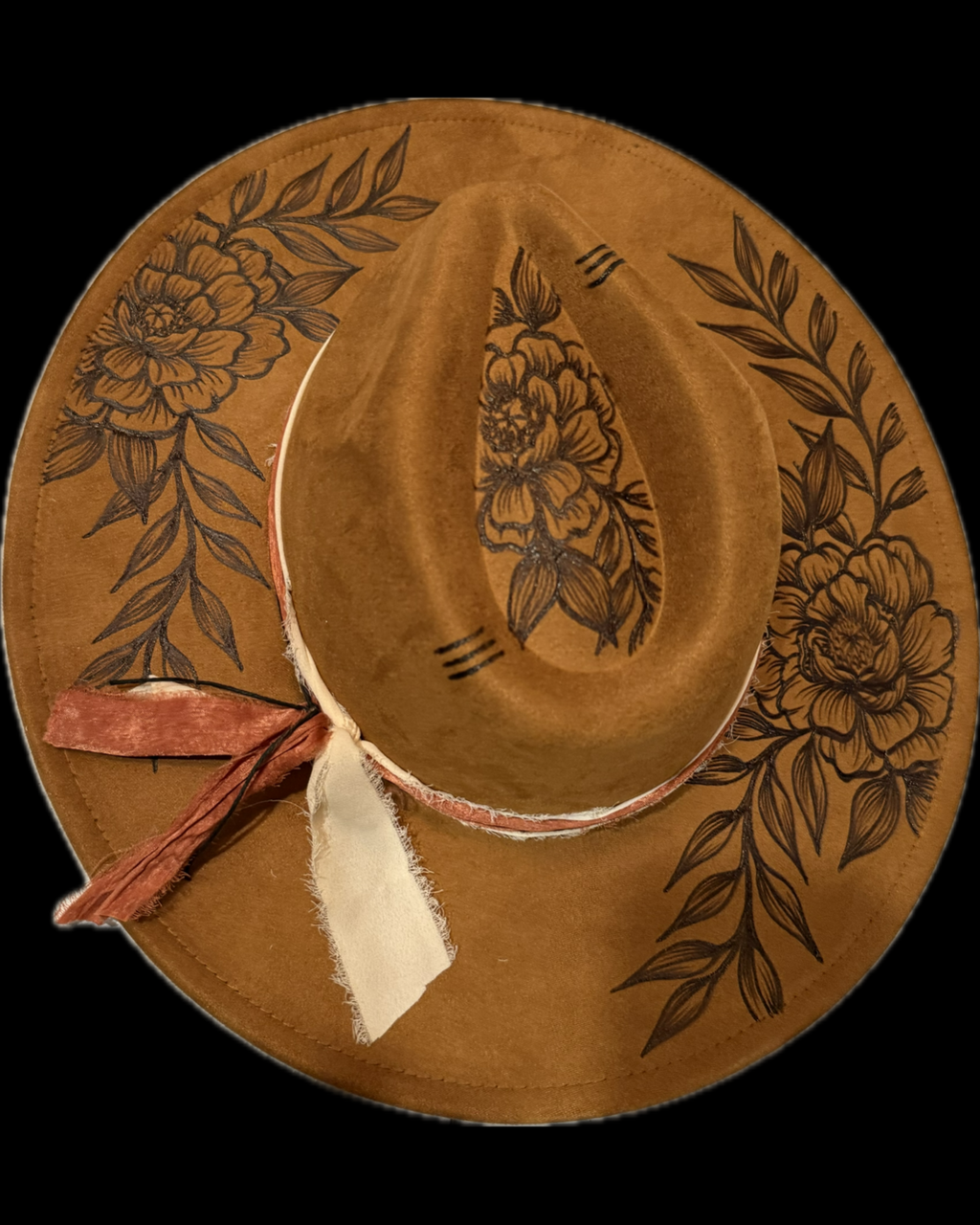 Burned Wide Brim Hat