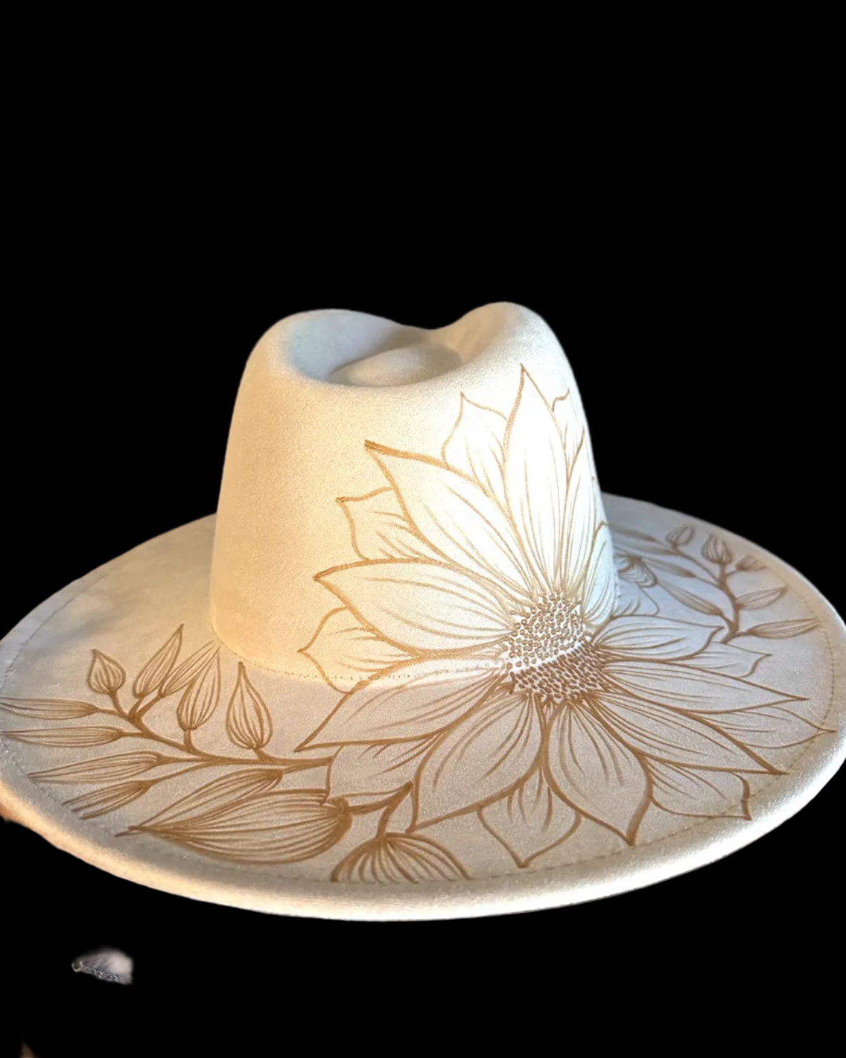 Burned Wide Brim Hat