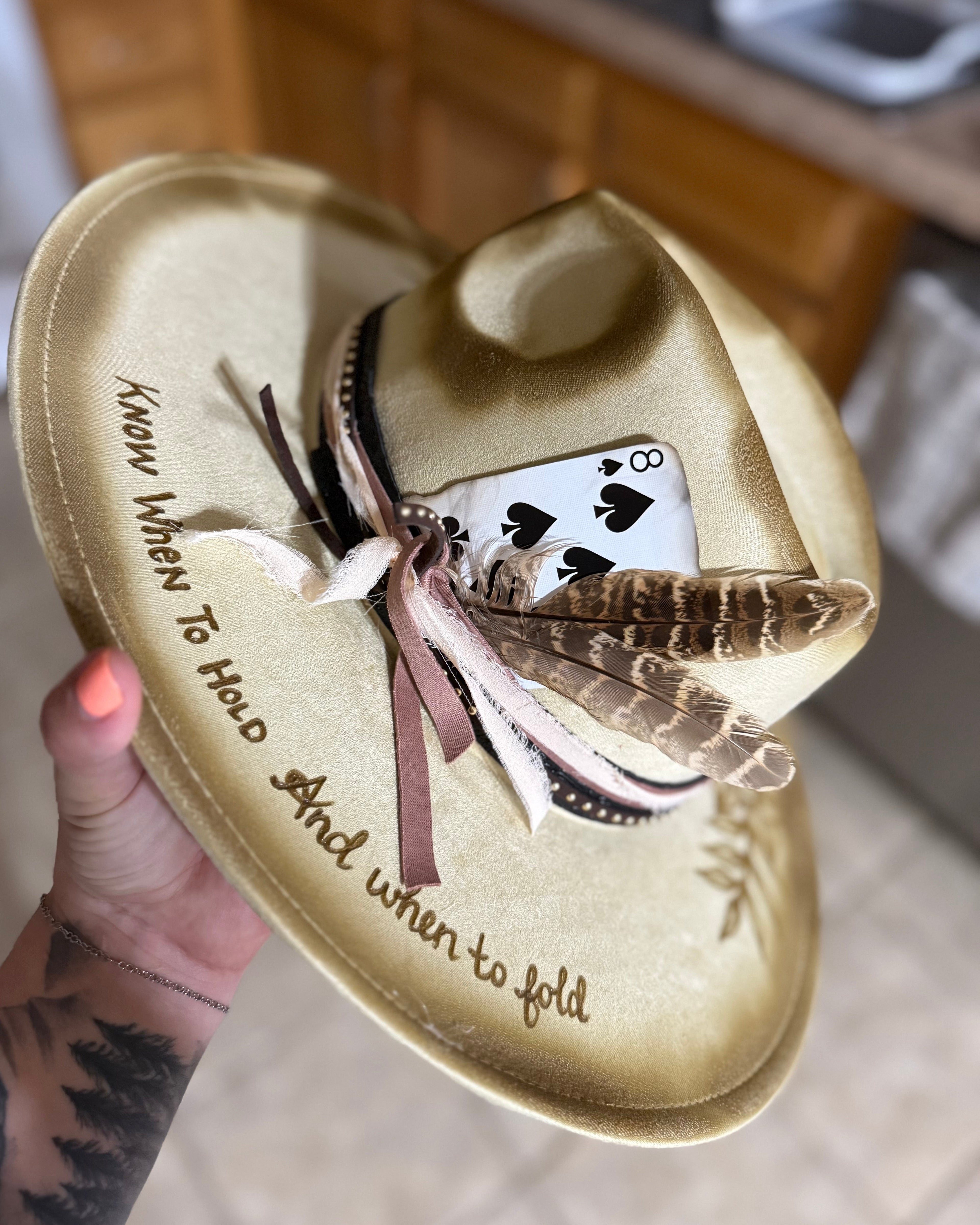 Burned Wide Brim Hat