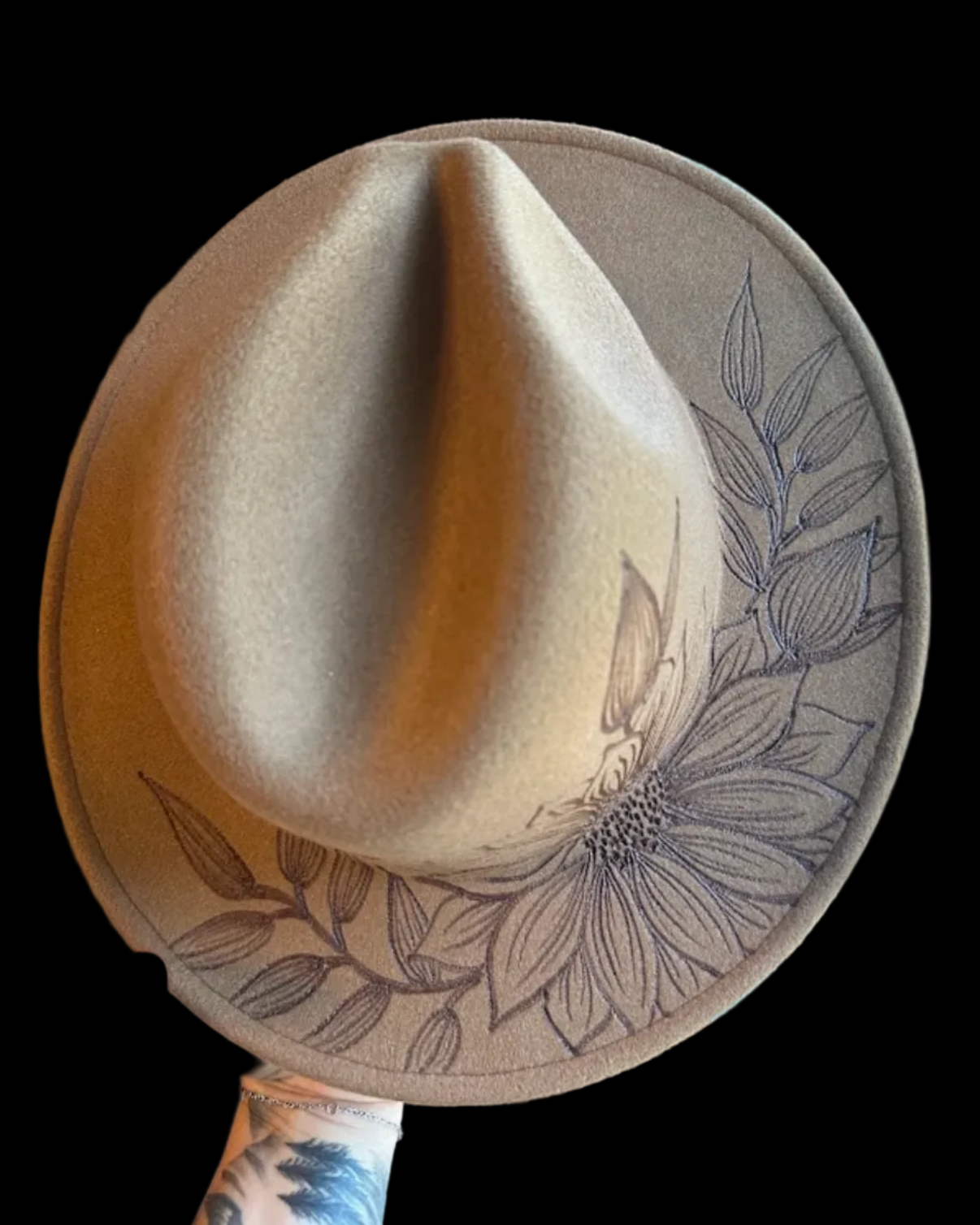 Burned Small Brim Hat