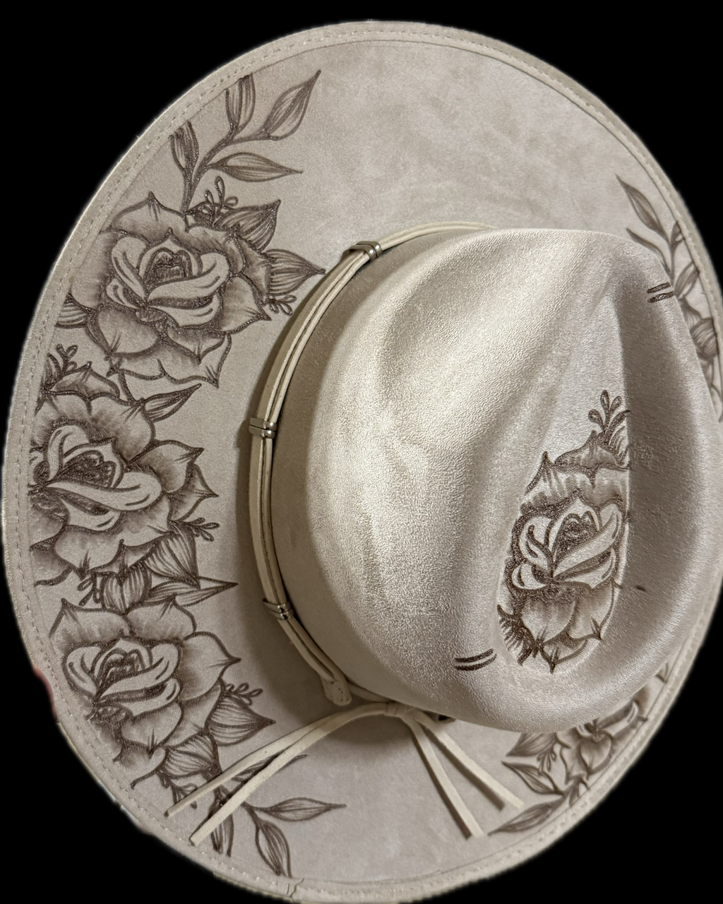 Burned Wide Brim Hat