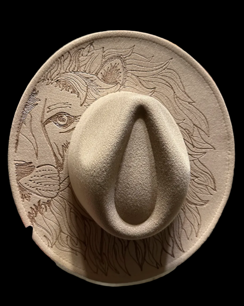 Burned Wide Brim Hat
