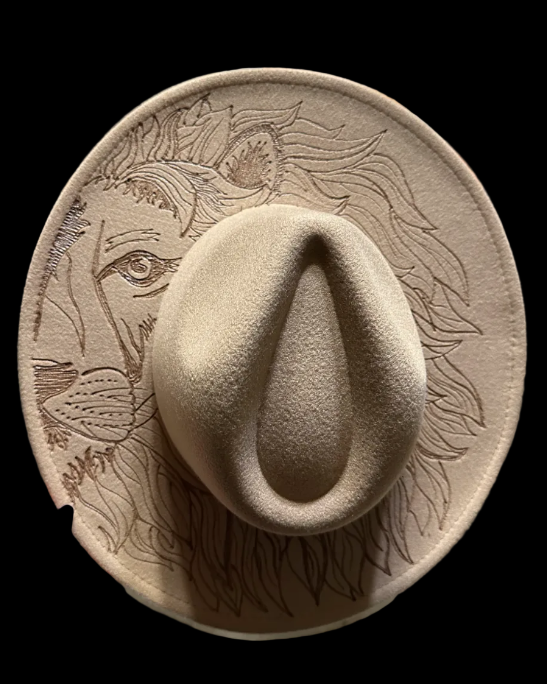 Burned Wide Brim Hat