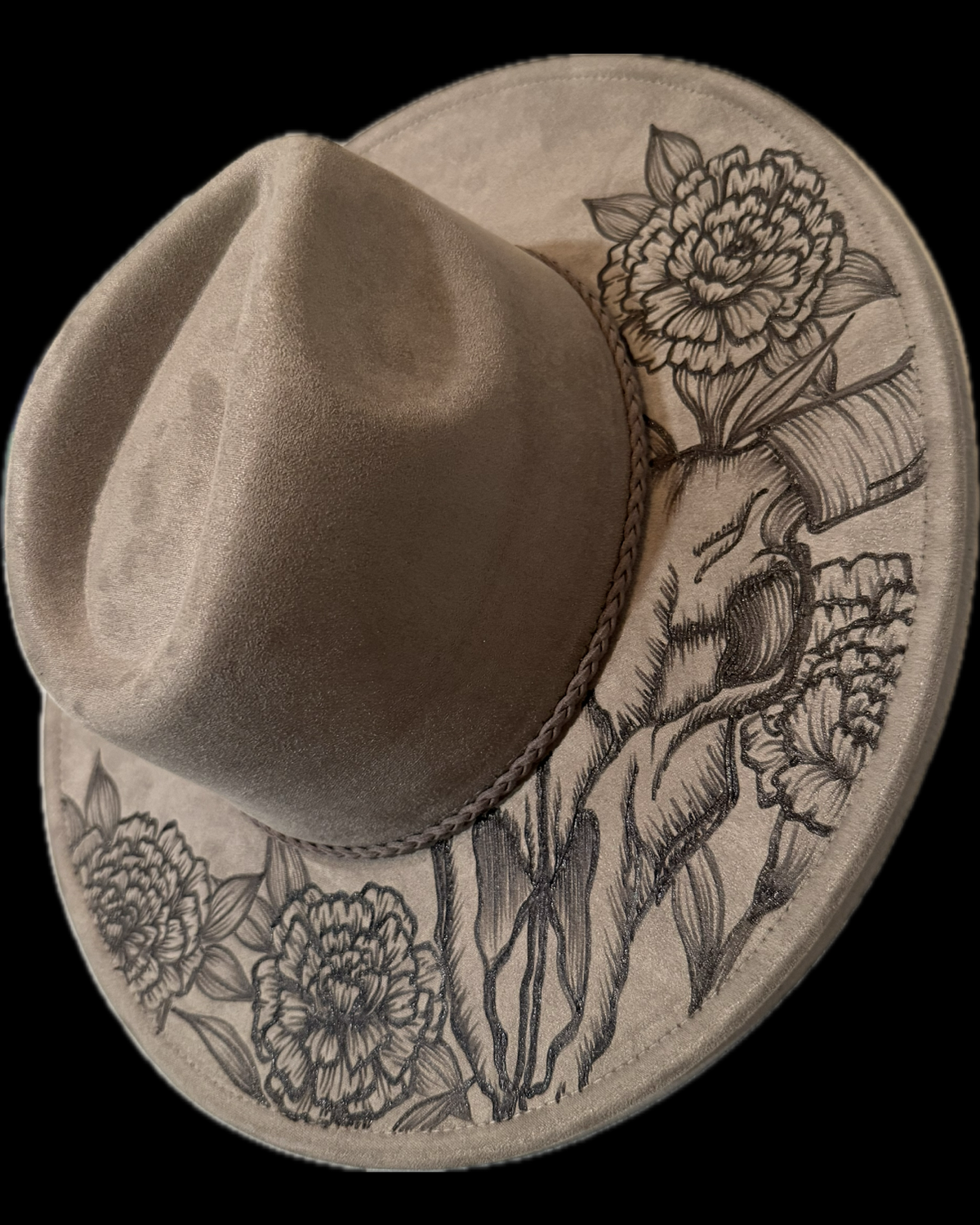Burned Wide Brim Hat