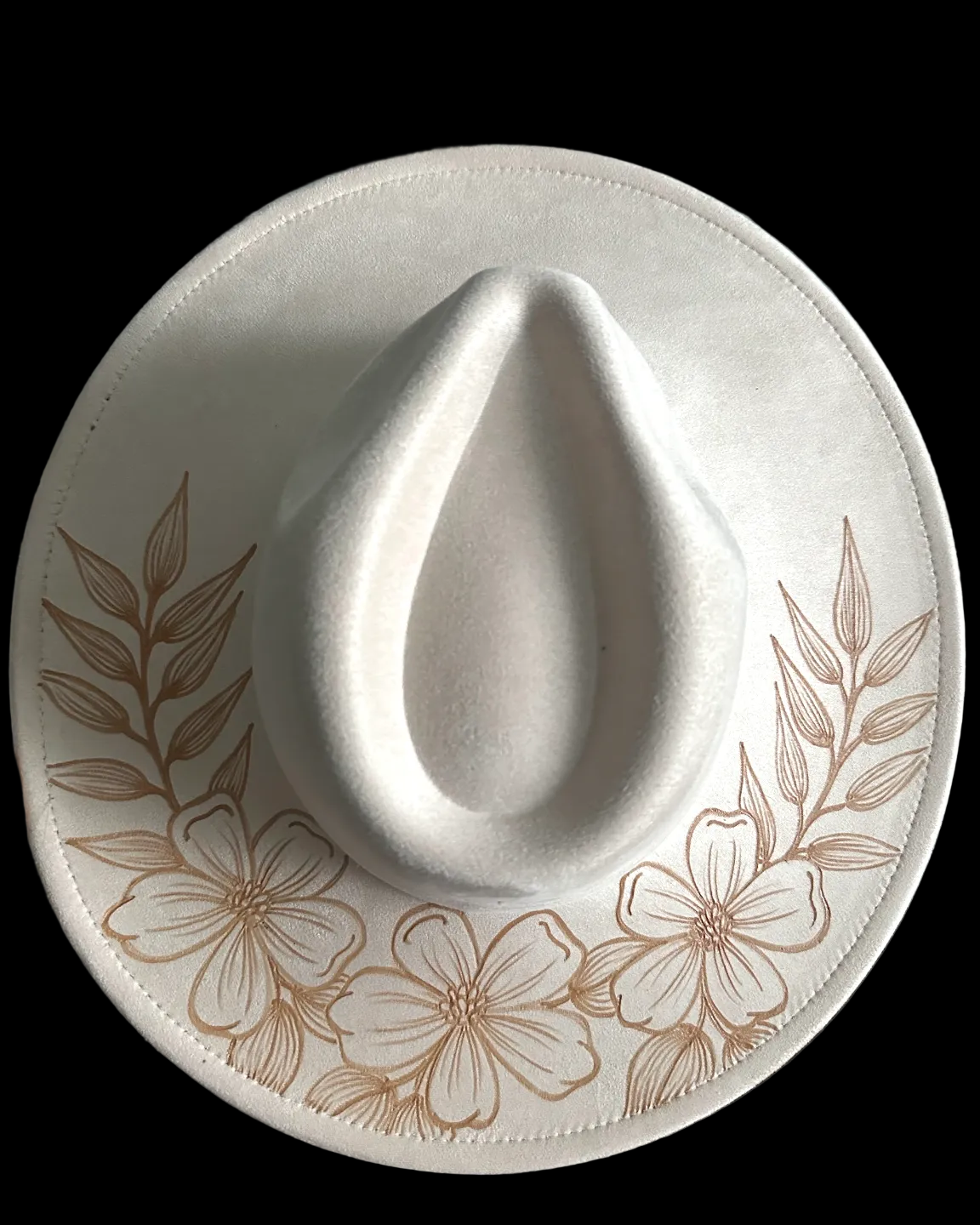 Burned Wide Brim Hat