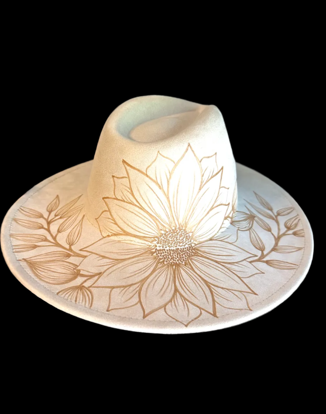 Burned Wide Brim Hat