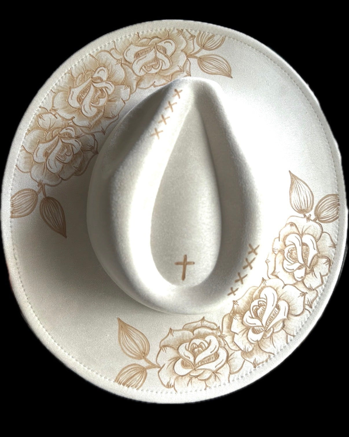 Burned Wide Brim Hat