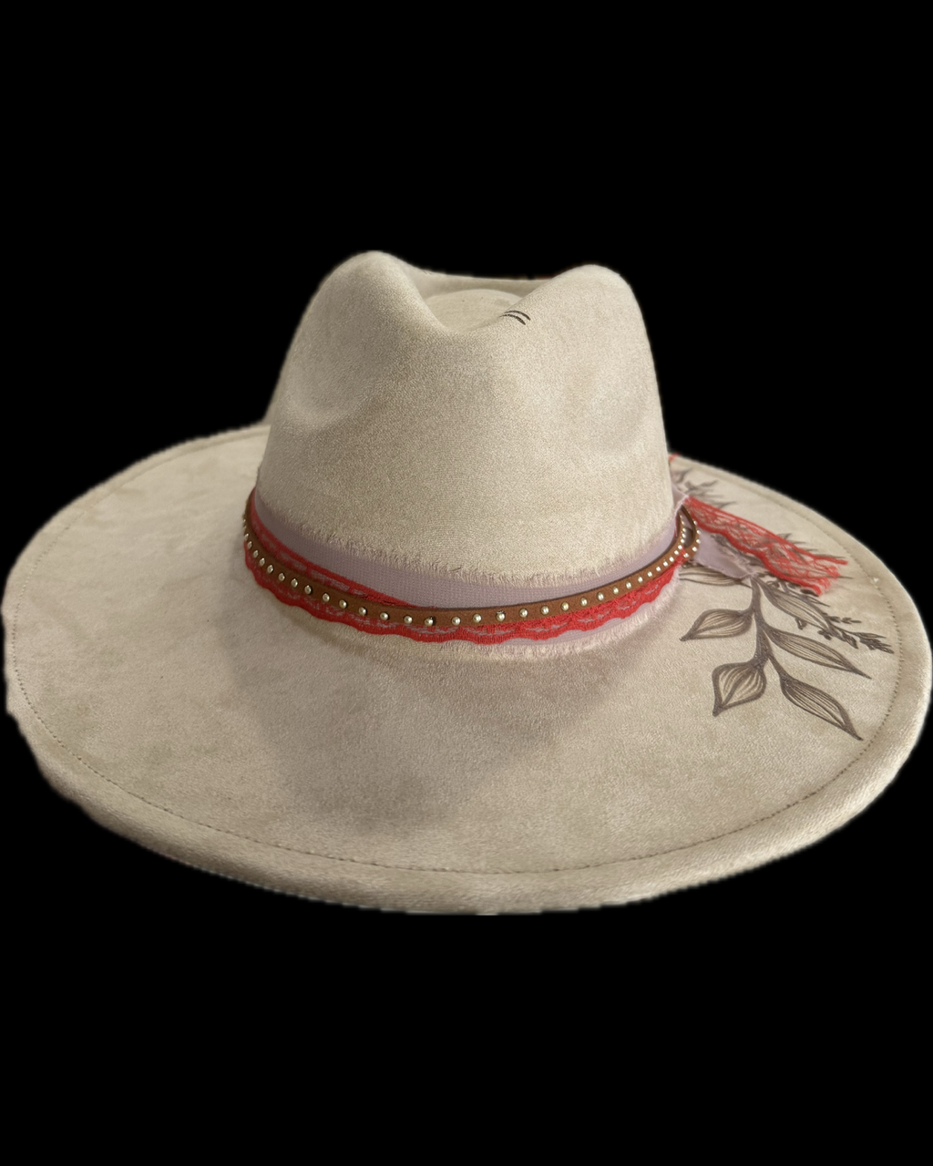 Burned Wide Brim Hat