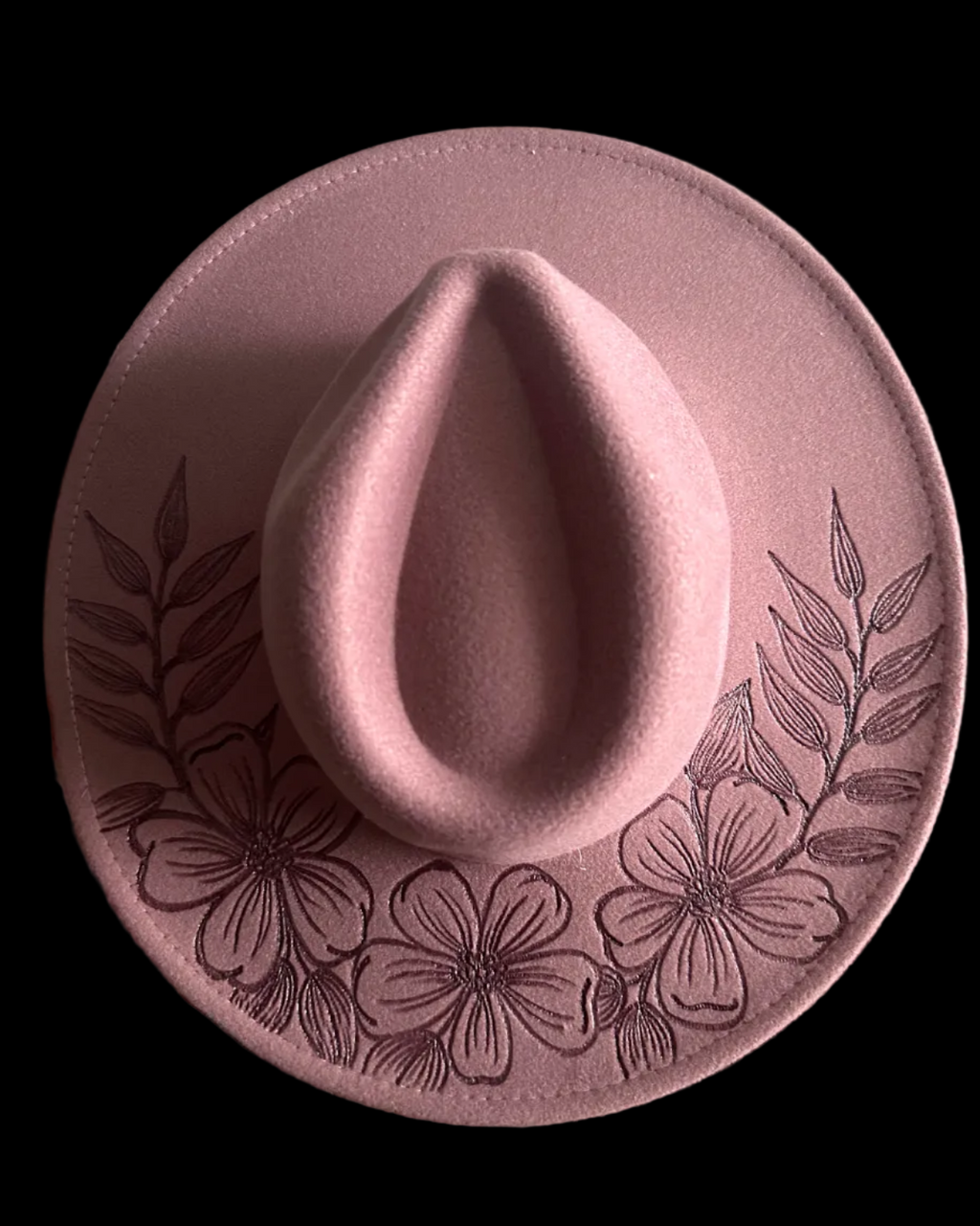 Burned Wide Brim Hat
