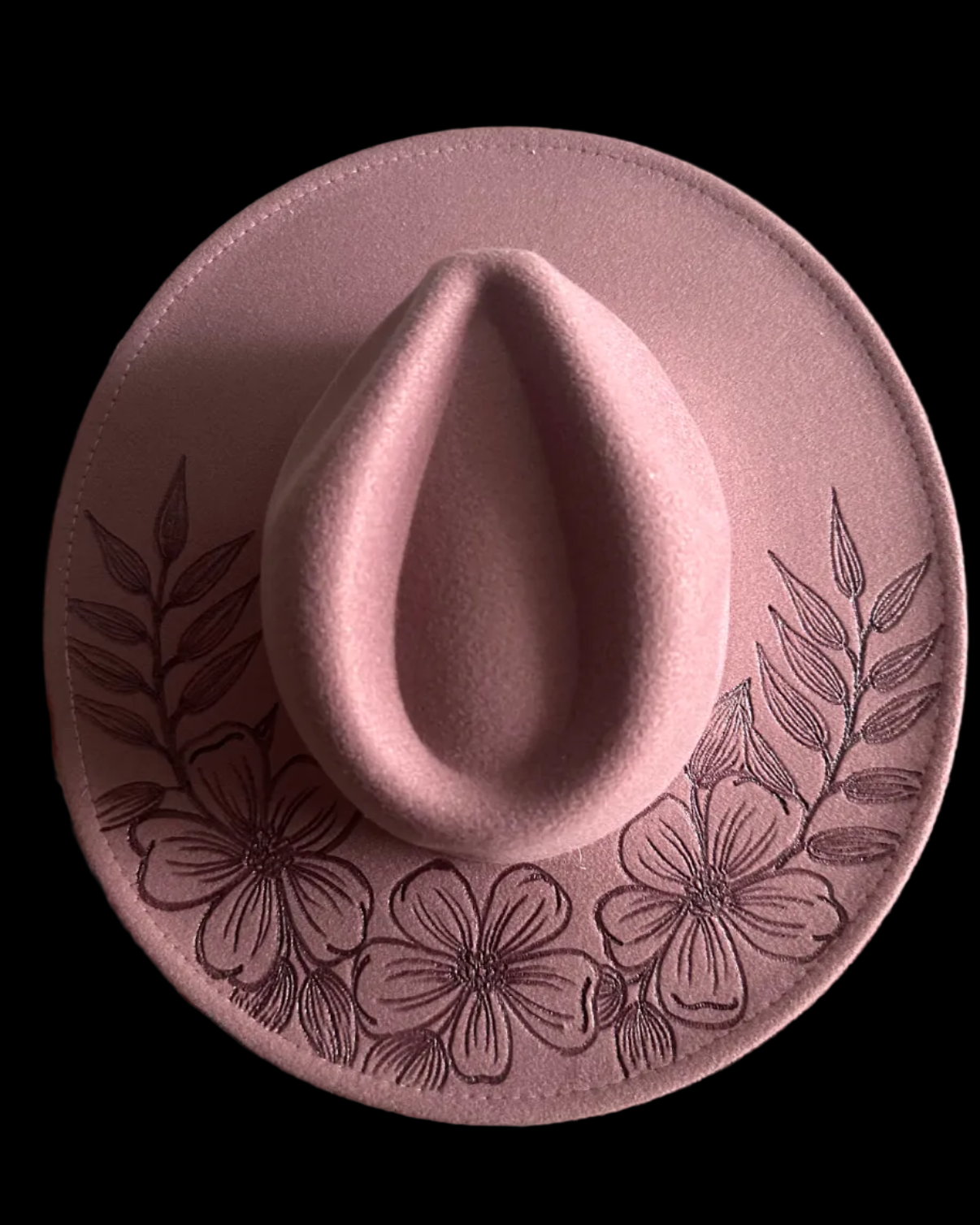 Burned Wide Brim Hat