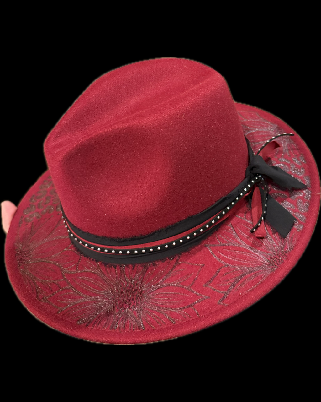 Burned Small Brim Hat - Leopard Sunflower
