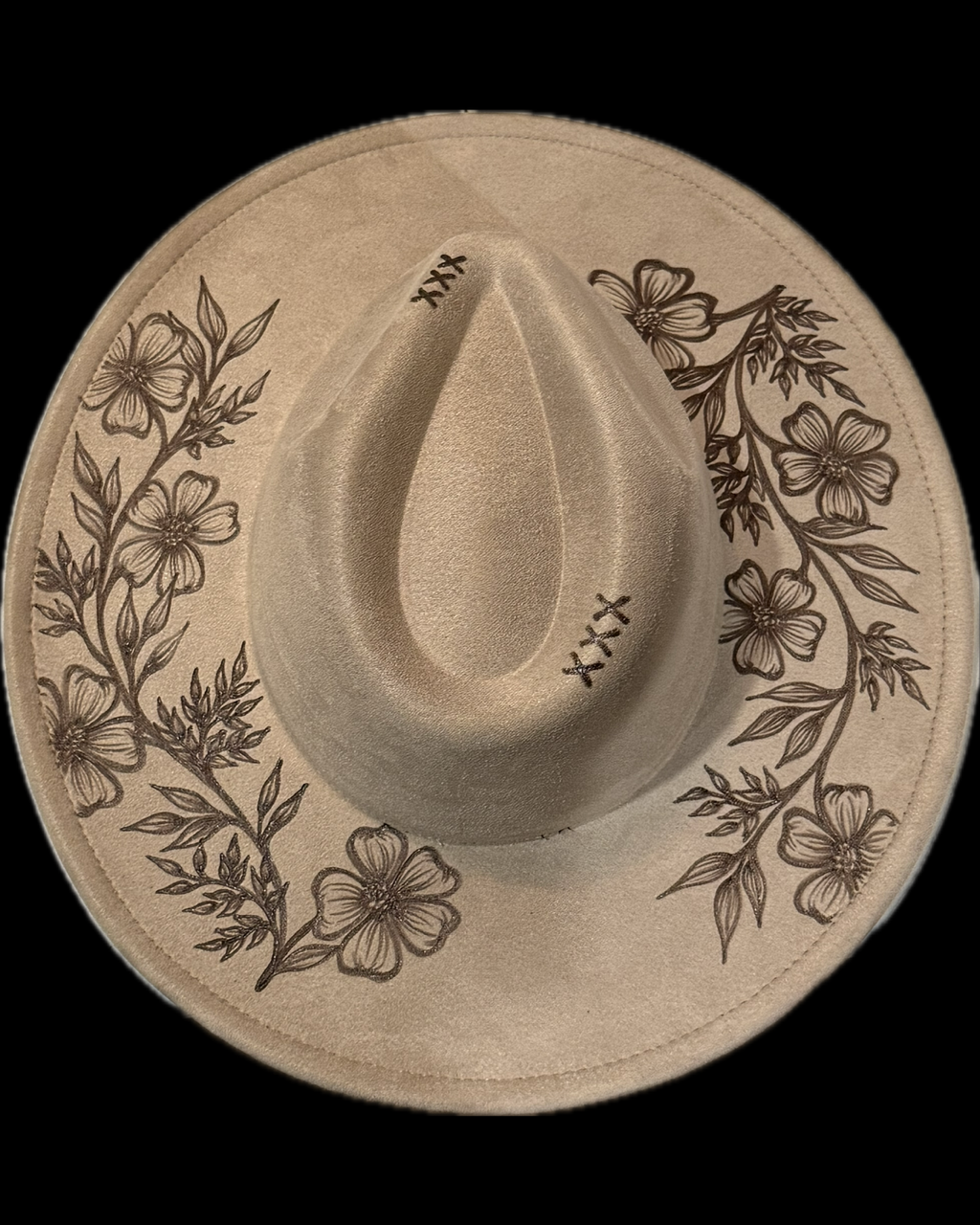 Burned Wide Brim Hat