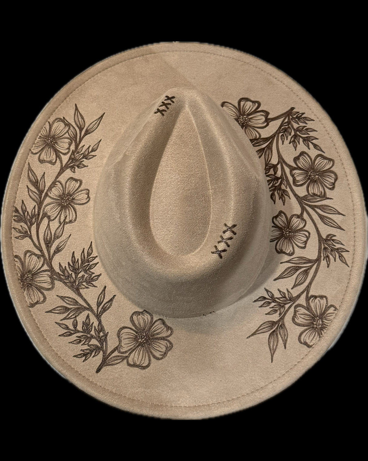 Burned Wide Brim Hat