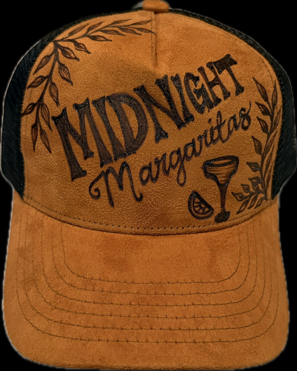 Burned Trucker Hat - Midnight Margs