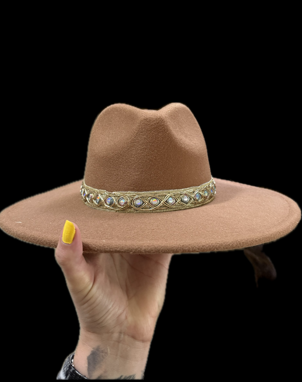 Burned Wide Brim Hat