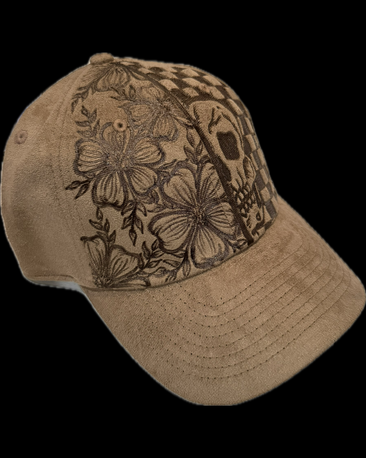 Burned Ballcap - Skull – Wild Rose Hats