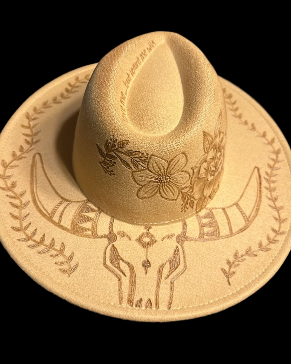 Burned Wide Brim Hat