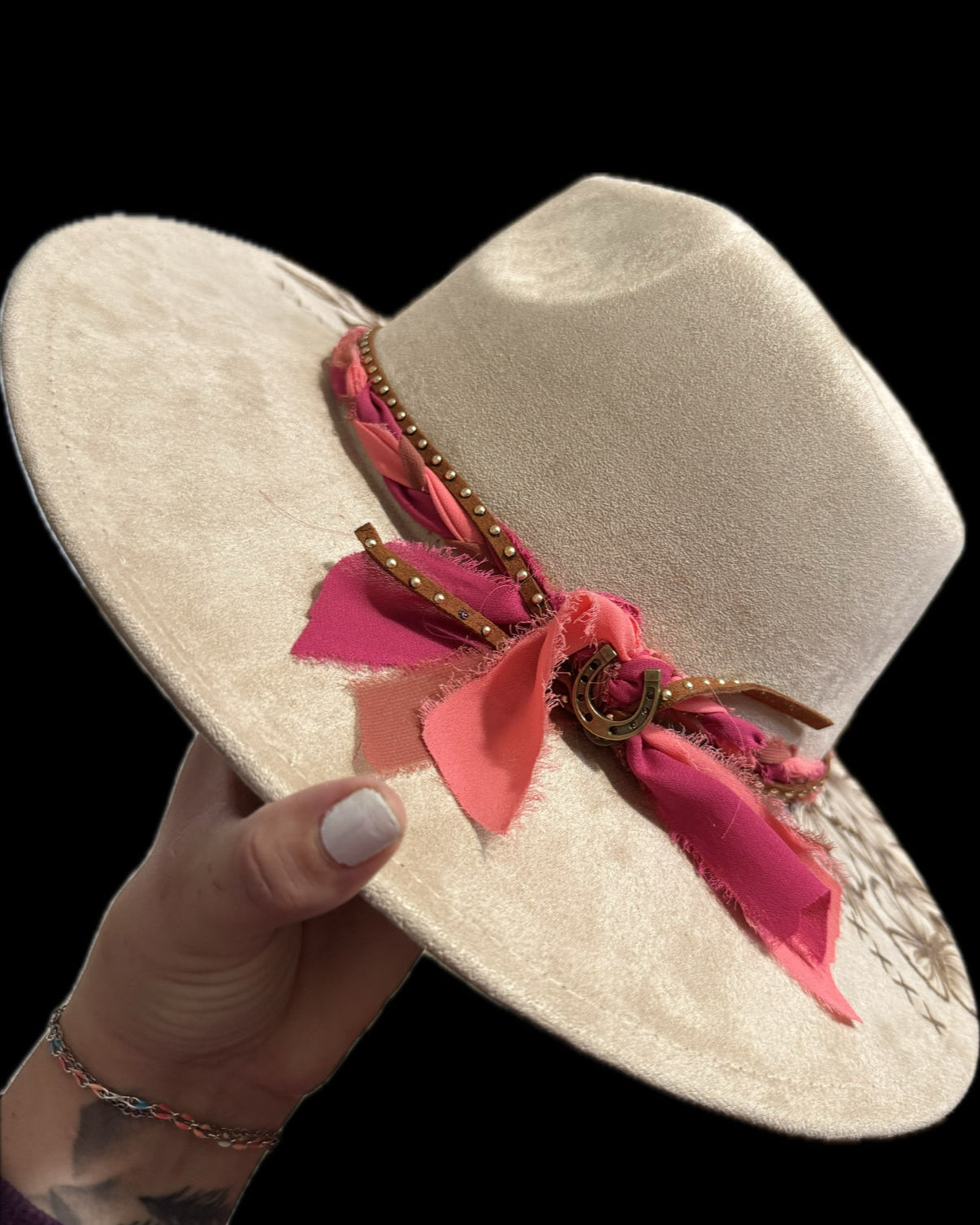 Burned Wide Brim Hat