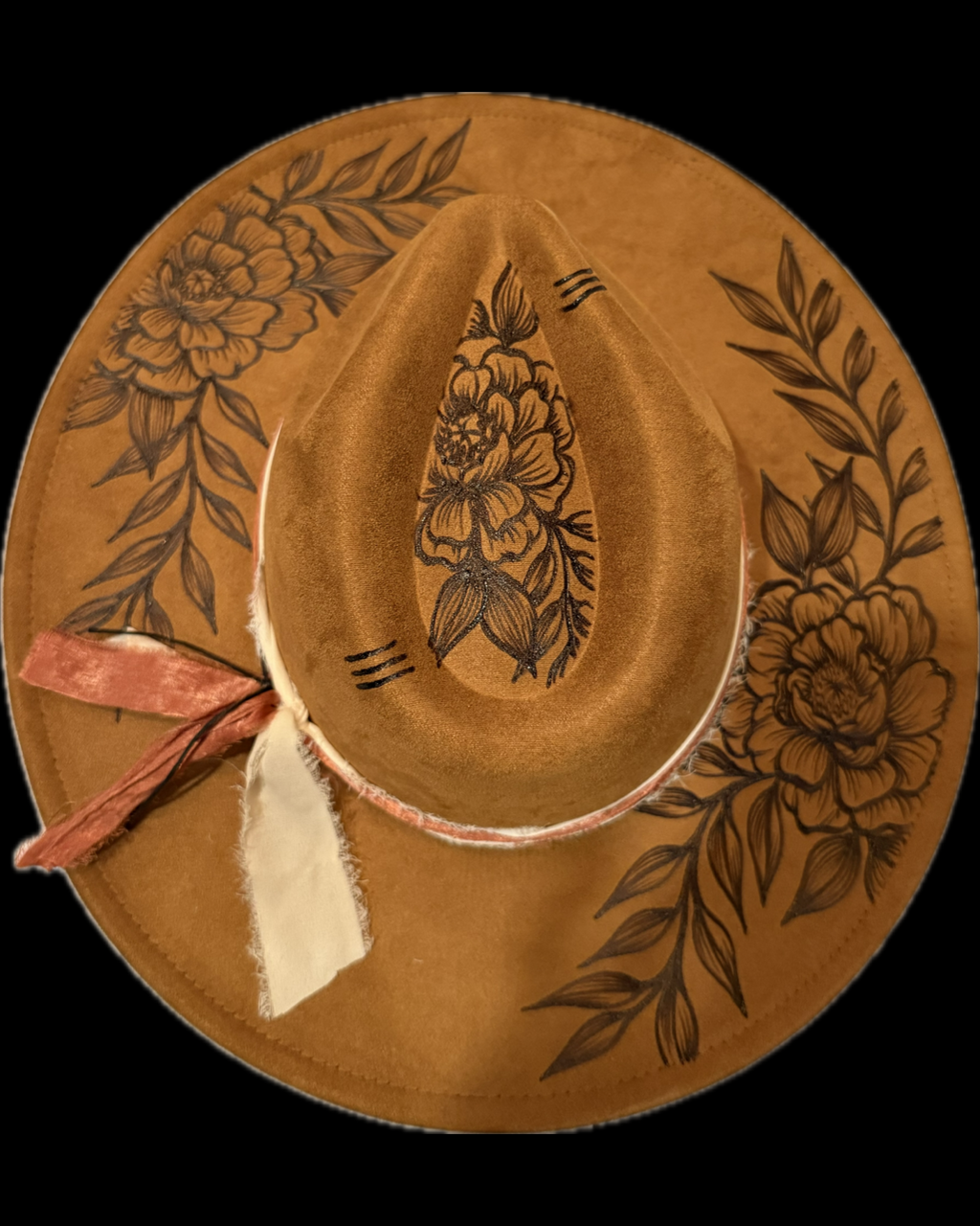 Burned Wide Brim Hat