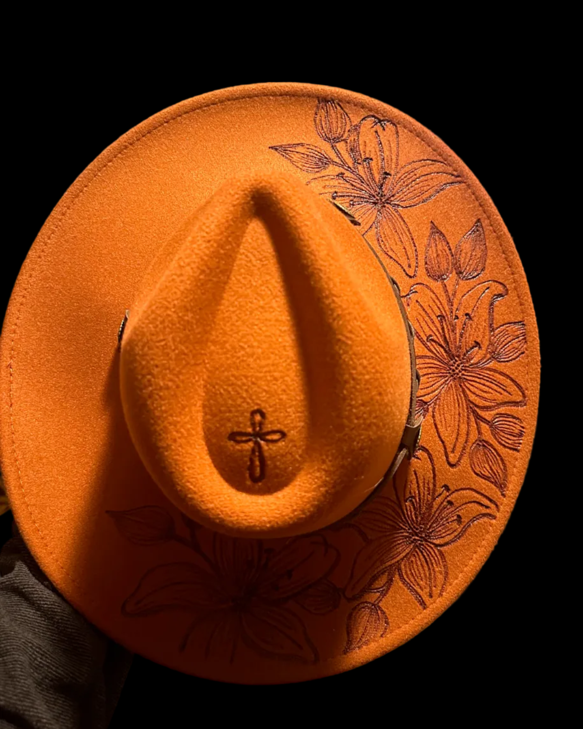 Burned Wide Brim Hat