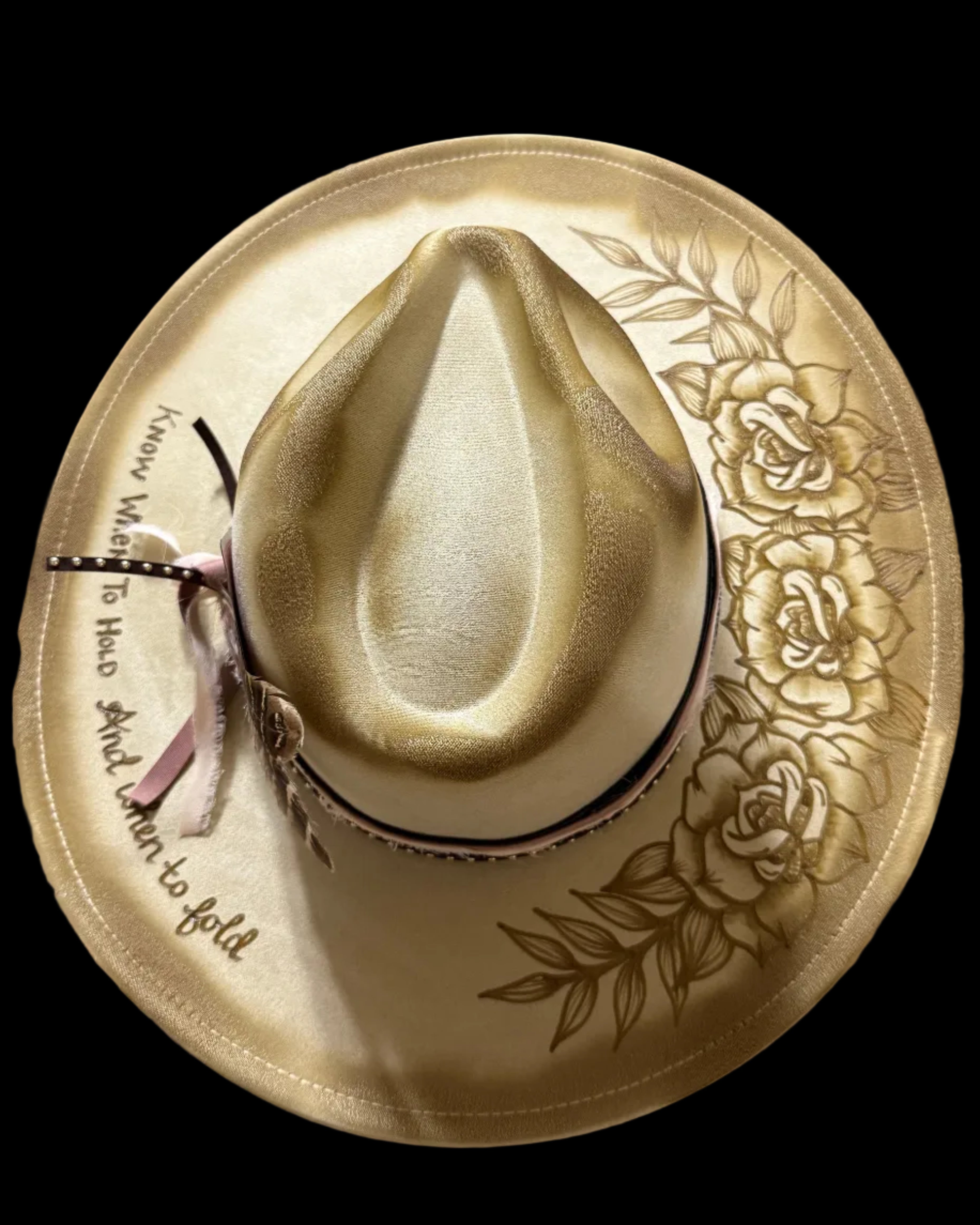 Burned Wide Brim Hat