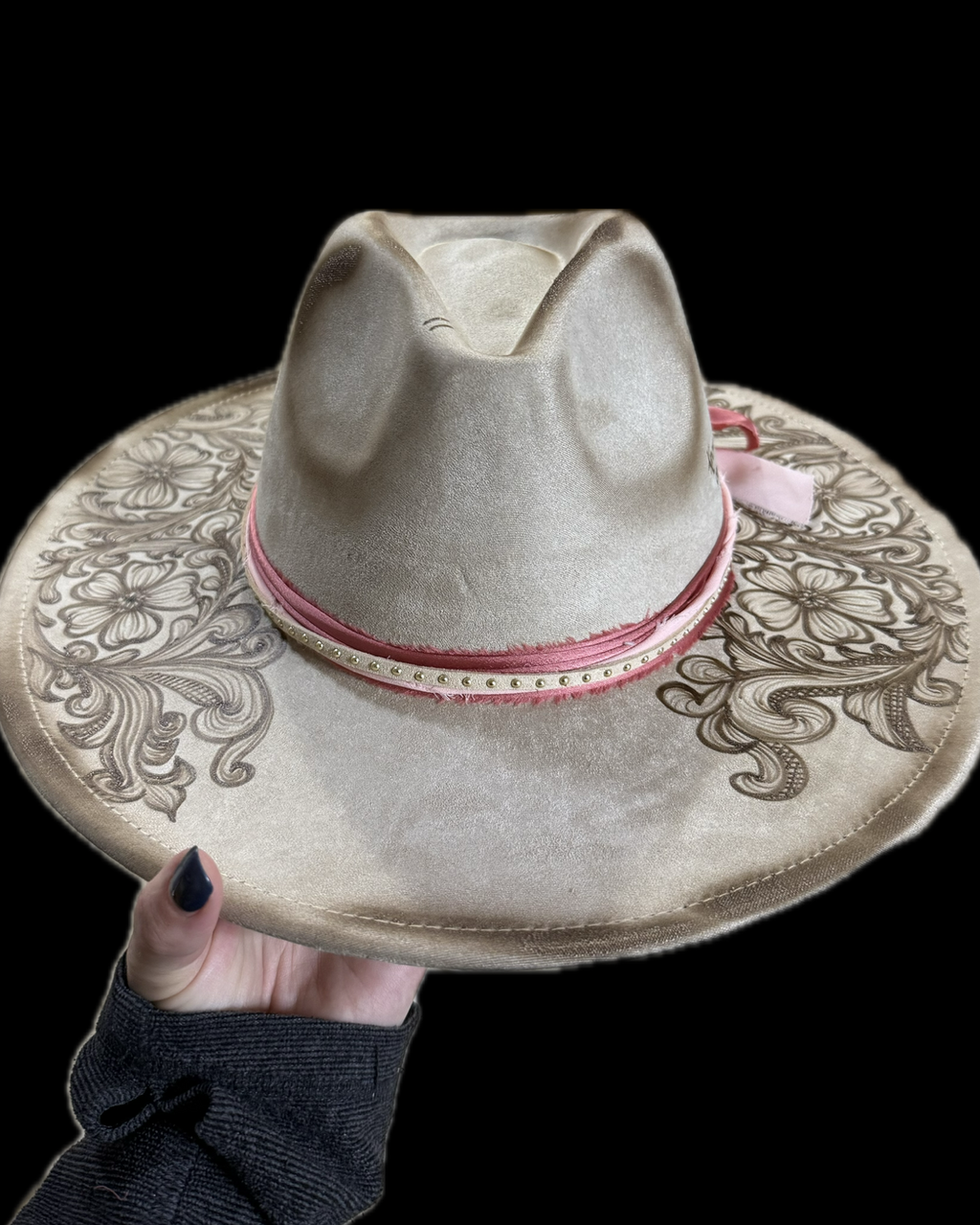 Burned Wide Brim Hat