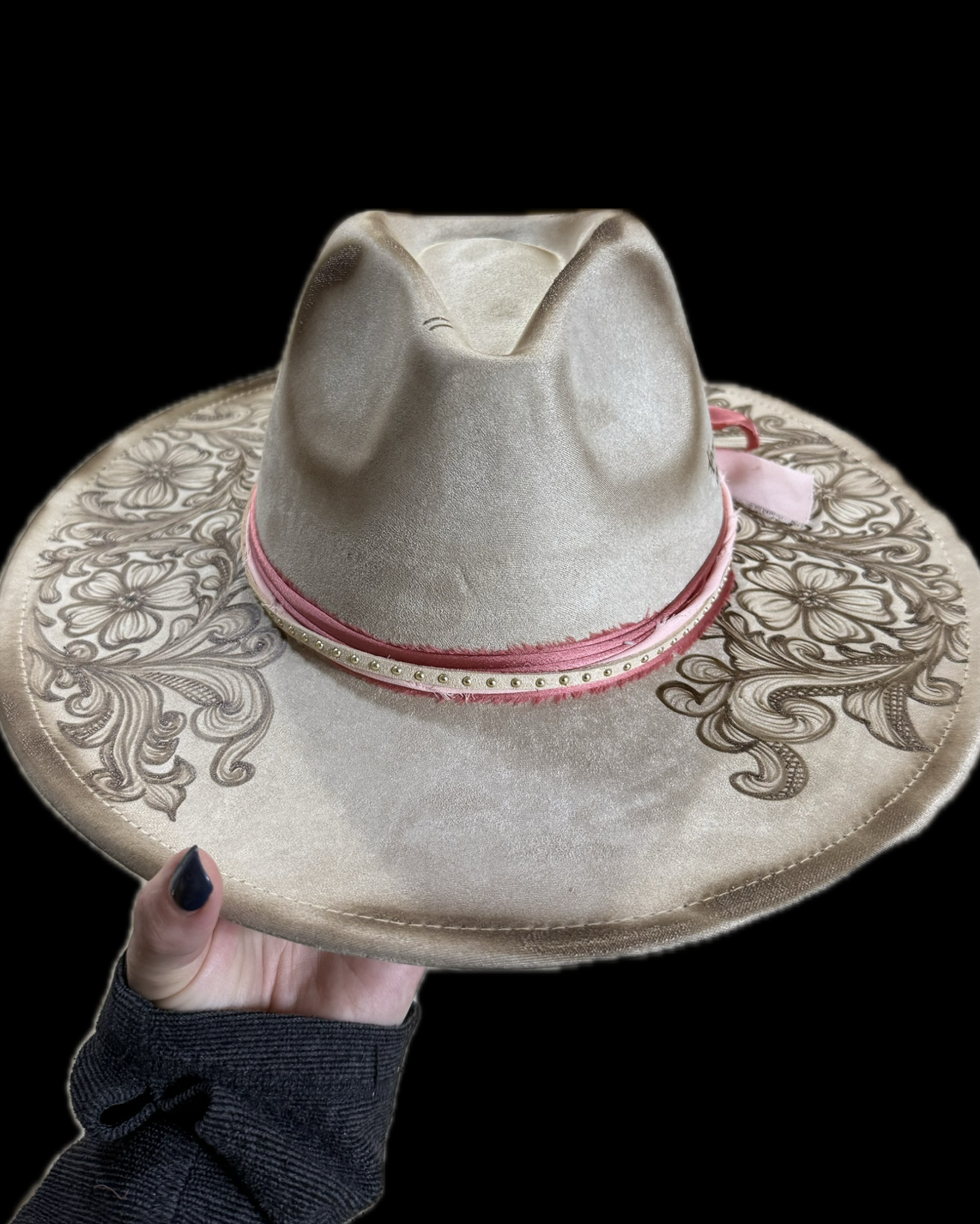 Burned Wide Brim Hat