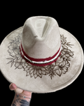 Burned Wide Brim Hat