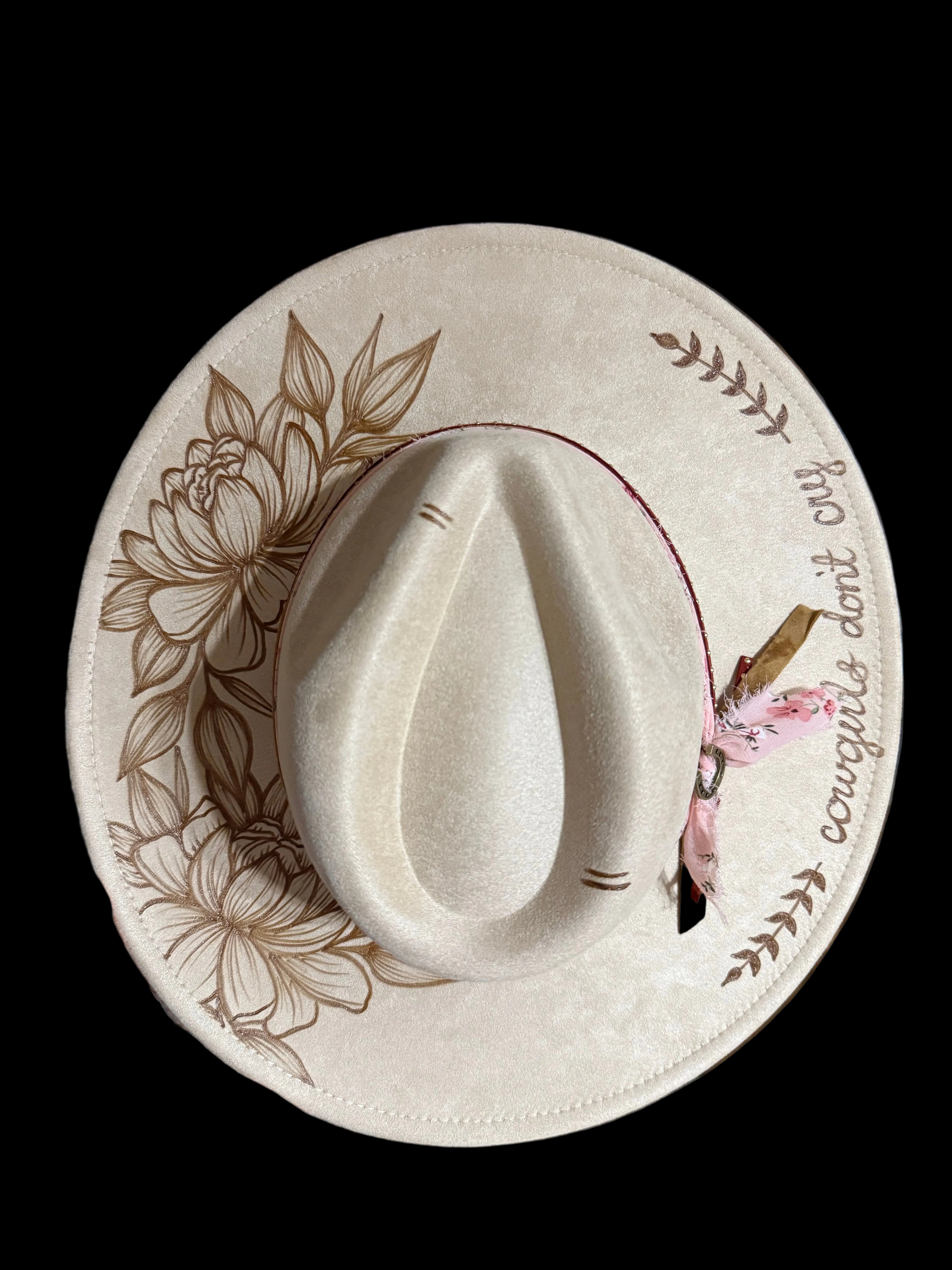 Burned Wide Brim Hat