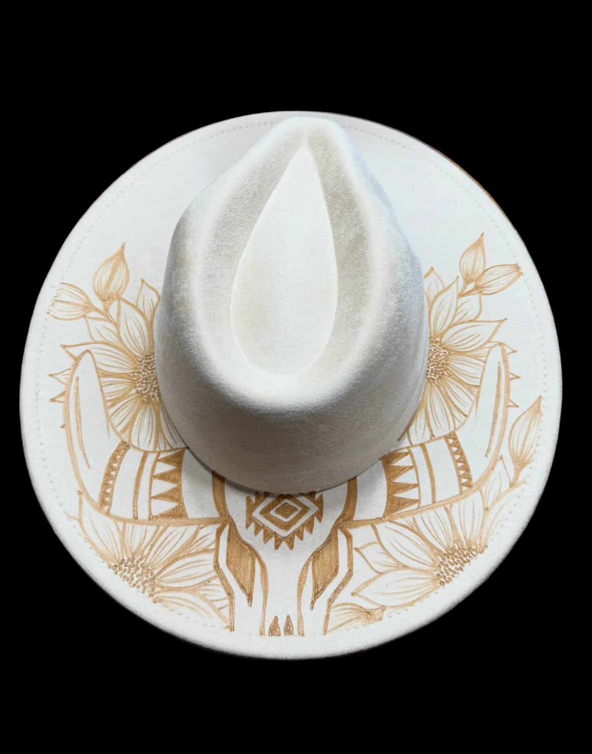 Burned Wide Brim Hat