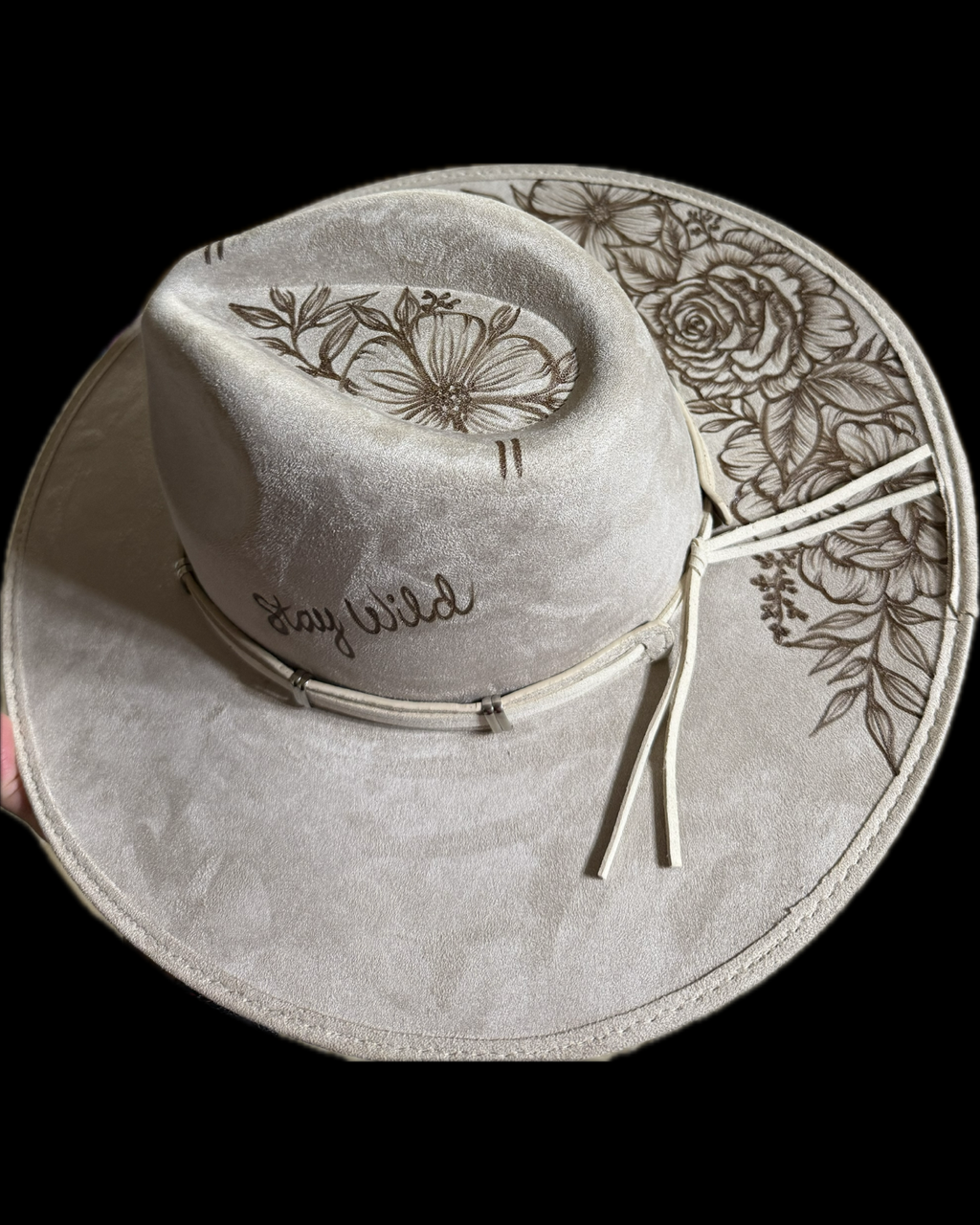 Burned Wide Brim Hat