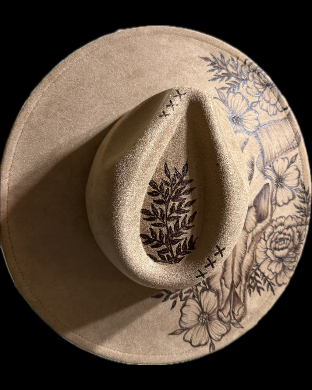 Burned Wide Brim Hat