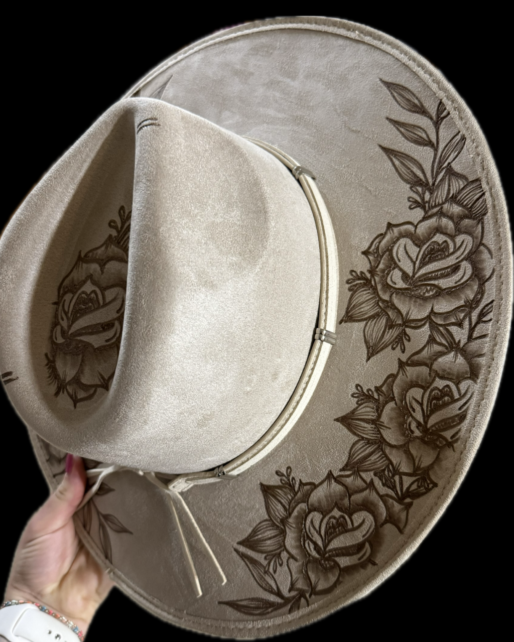 Burned Wide Brim Hat