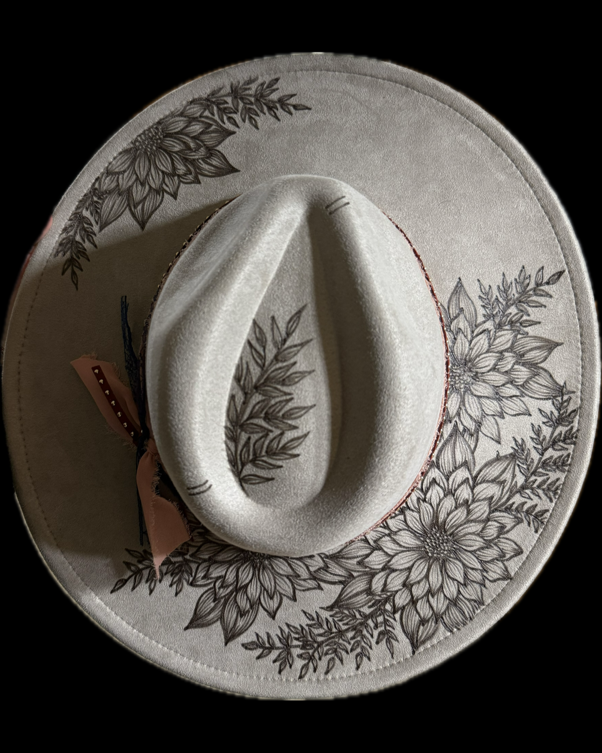 Burned Wide Brim Hat
