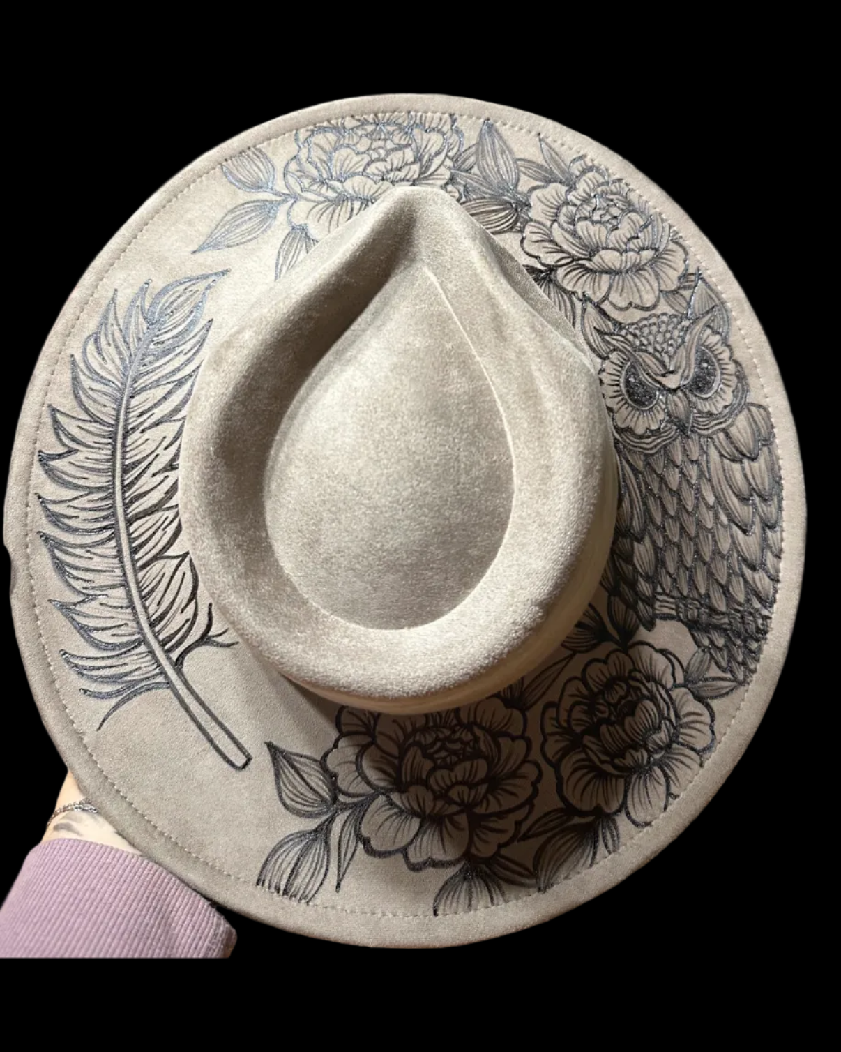 Burned Wide Brim Hat