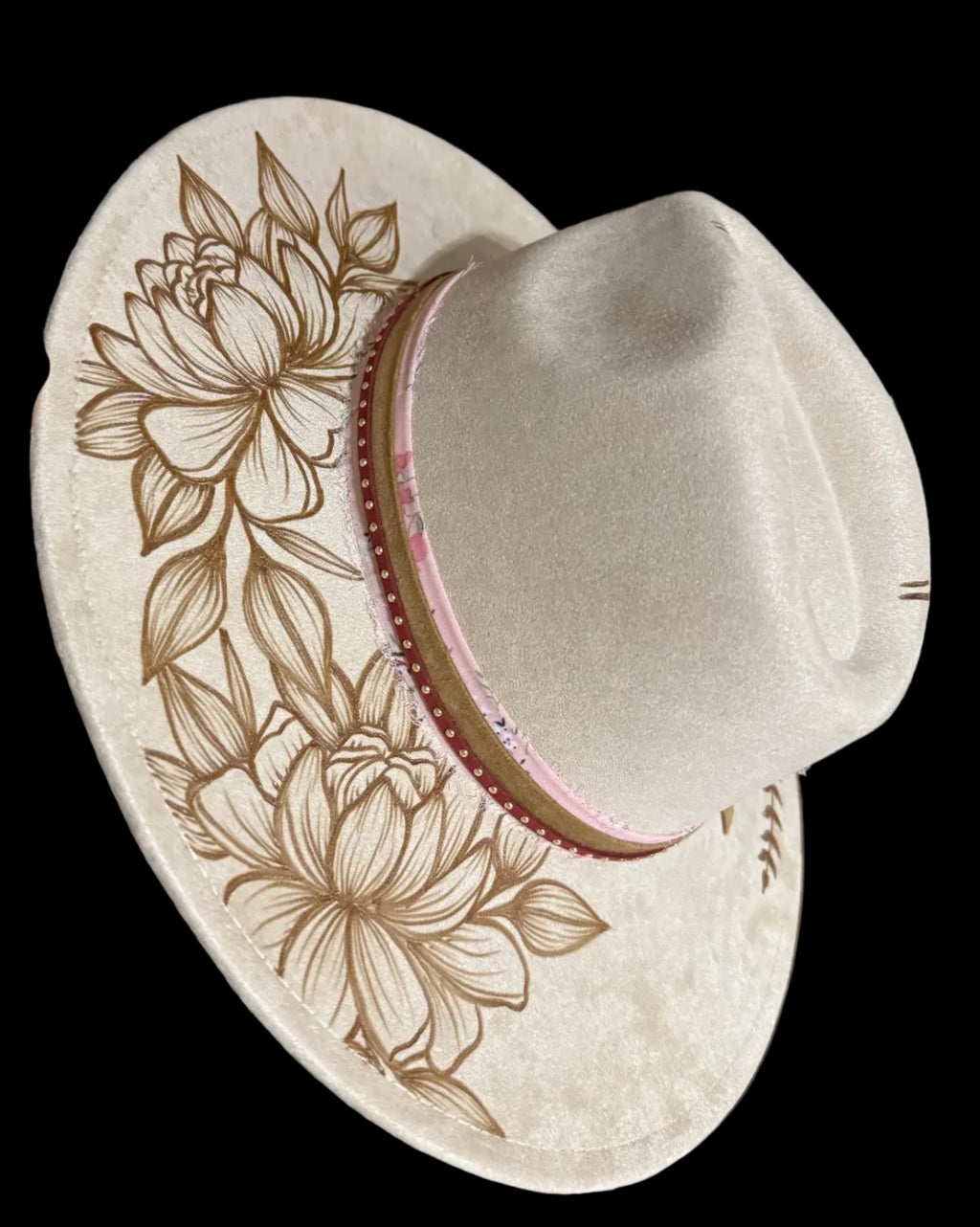 Burned Wide Brim Hat