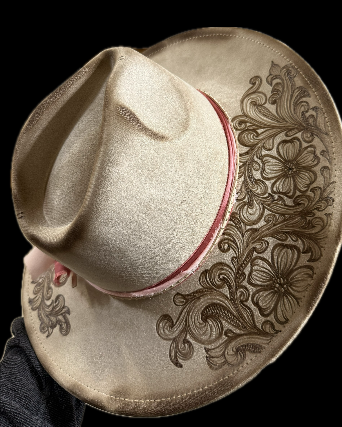 Burned Wide Brim Hat