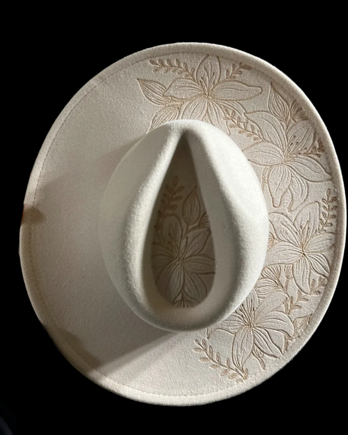 Burned Wide Brim Hat