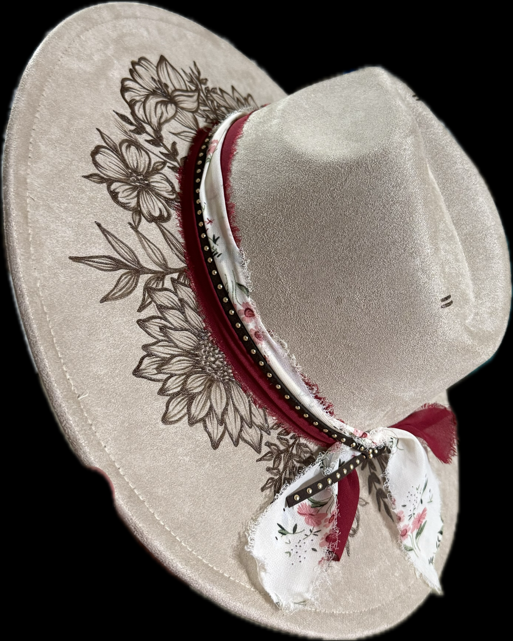 Burned Wide Brim Hat