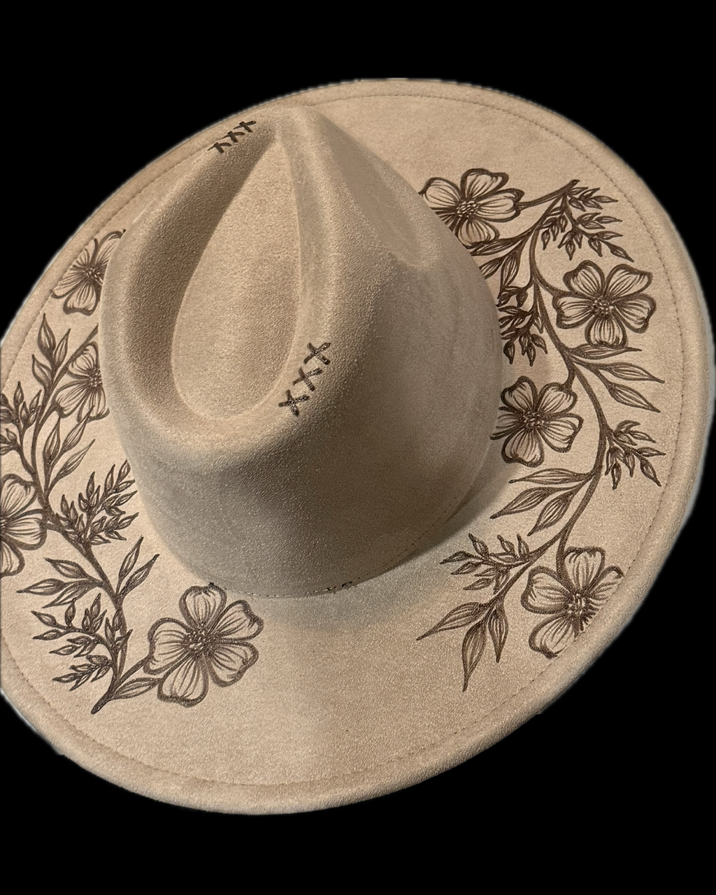 Burned Wide Brim Hat