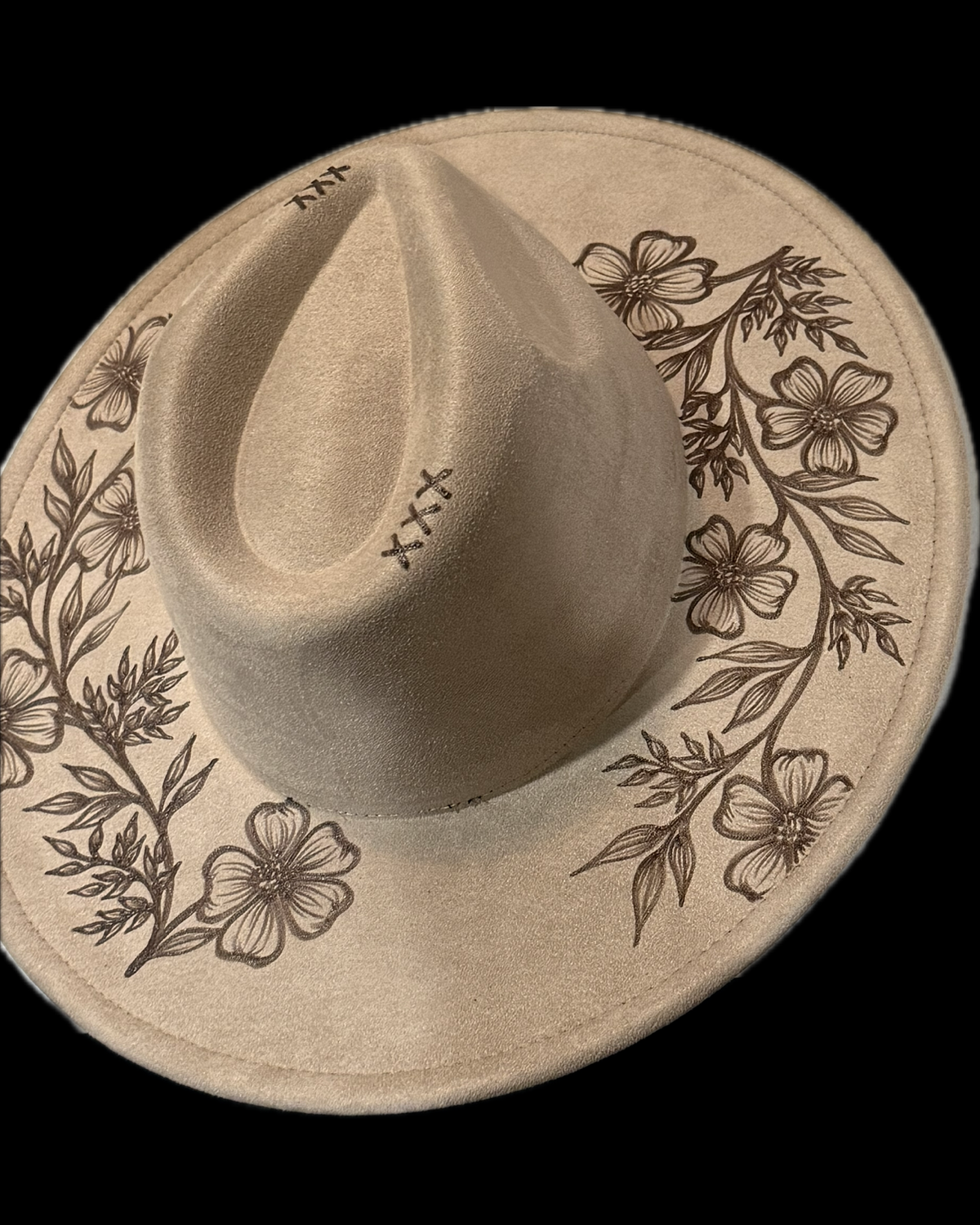 Burned Wide Brim Hat