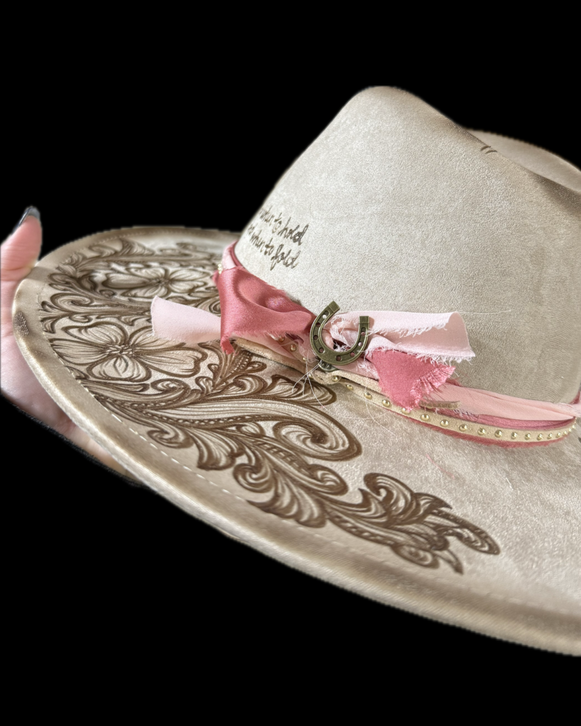 Burned Wide Brim Hat