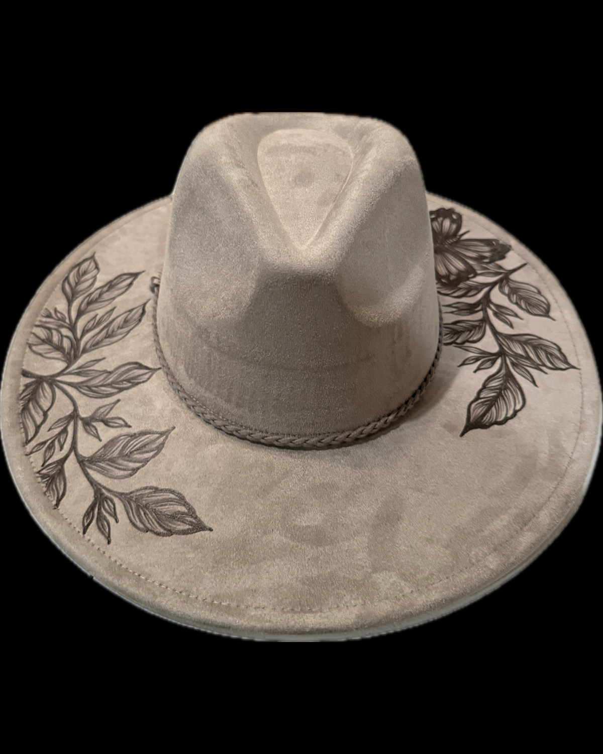 Burned Wide Brim Hat