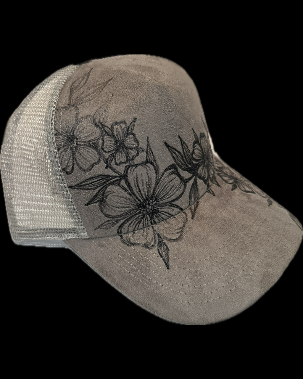 Burned Trucker Hat - Florals