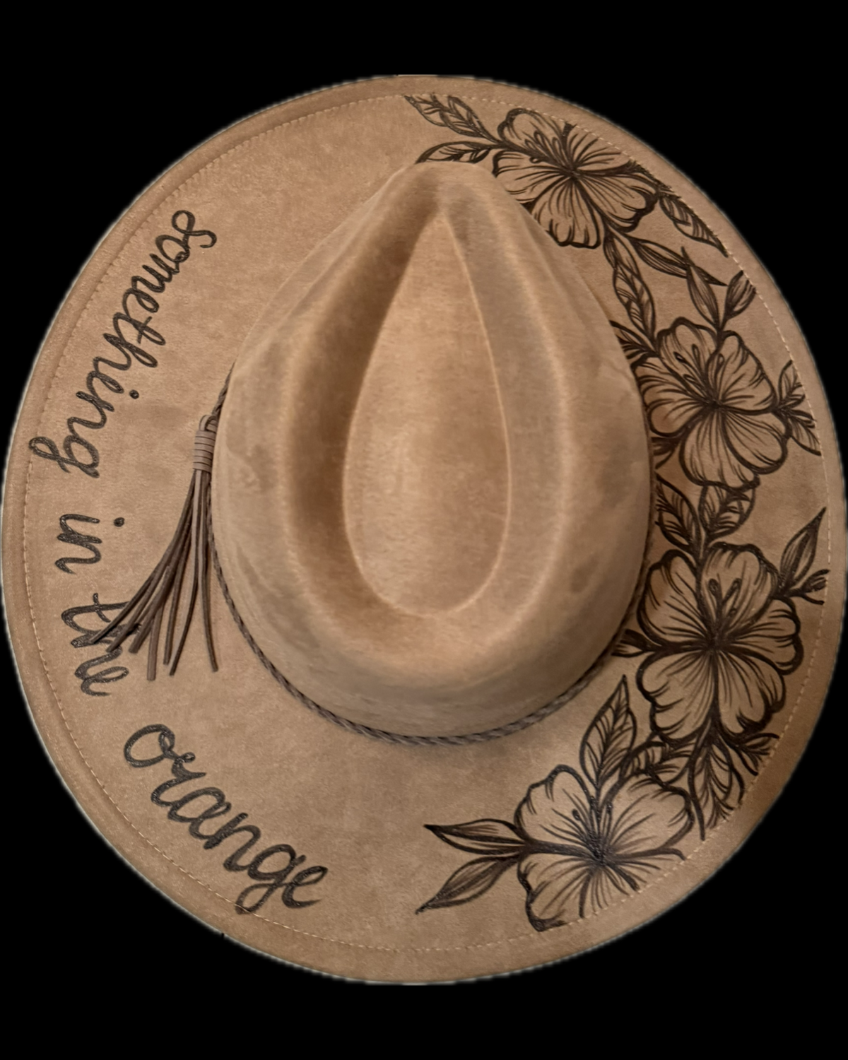 Burned Wide Brim Hat